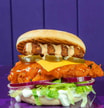 Hot Chicken Burger & Fries + Tenders (3 Pcs)
